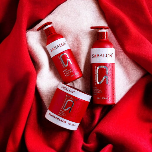 Sabalon 3-in-1 Keratin Hair Care Set – Shampoo 500ml, Conditioner 300ml & Hair Mask 500ml