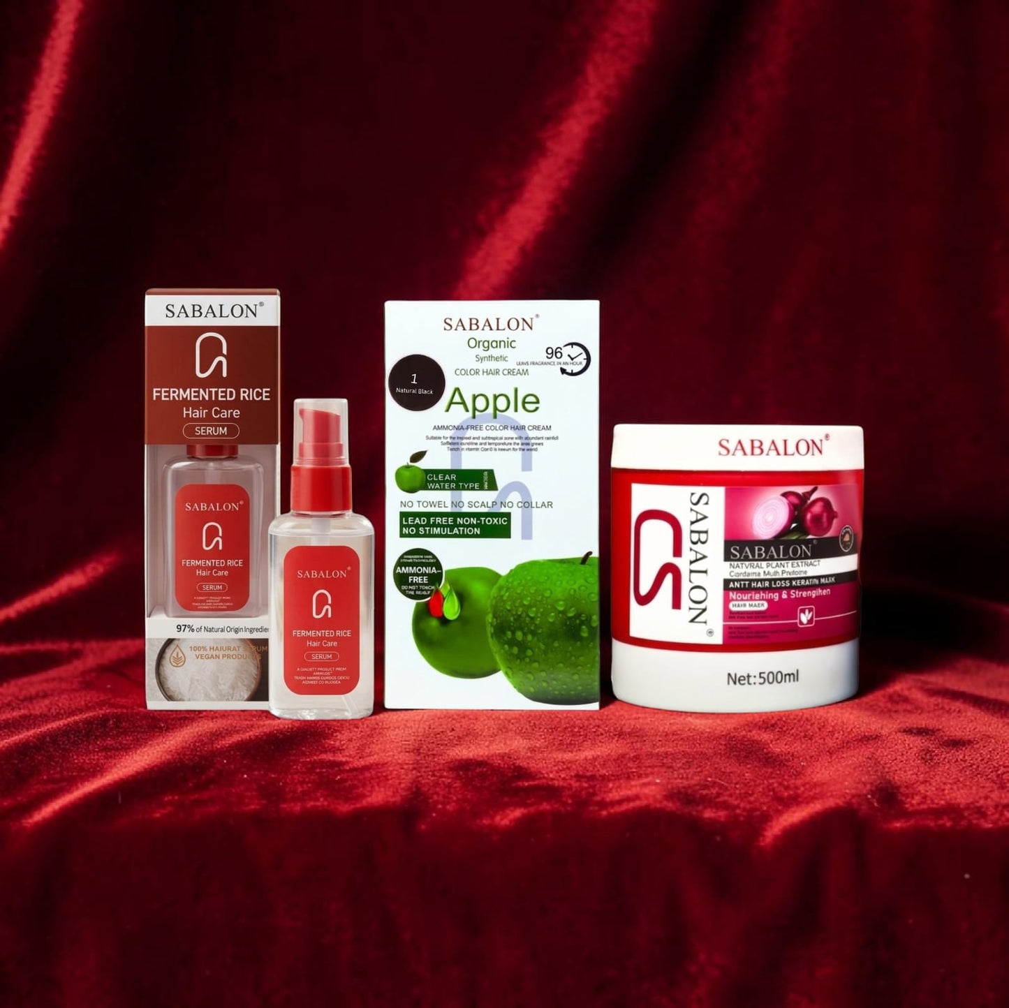 Sabalon 3 in 1 Deal (Apple Hair Colour, Hair Mask & Hair Serum)